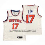 Canotte New York Knicks Jeremy Lin NO 17 Association Bianco