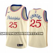 Canotte Philadelphia 76ers Ben Simmons Citta 2019-20 Cream