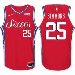 Canotte NBA Autentico 76ers Simmons 2017-18 Rosso