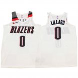 Canotte NBA Autentico Blazers Lillard 2017-18 Bianco
