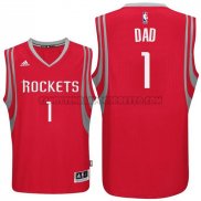 Canotte NBA Festa del papa Rockets Dad Rosso
