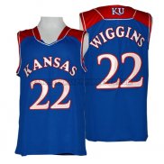Canotte NBA NCAA Kansas Jayhawks Wiggins Blu