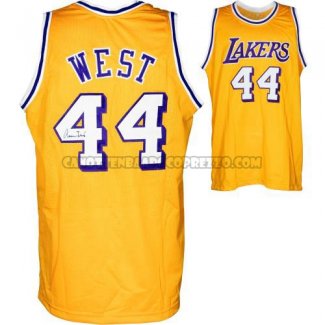 Canotte NBA Throwback Lakers West Giallo