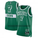 Canotte Boston Celtics Jaylen Brown NO 7 Citta 2021-22 Verde