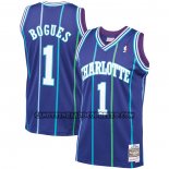 Canotte Charlotte Hornets Muggsy Bogues NO 1 Mitchell & Ness 1994-95 Viola