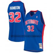 Canotte Detroit Pistons Richard Hamilton NO 32 Mitchell & Ness 2003-04 Blu