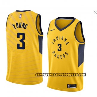Canotte Indiana Pacers Joe Young Statement 2018 Giallo