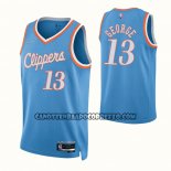 Canotte Los Angeles Clippers Paul George NO 13 Citta 2021-22 Blu