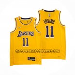 Canotte Los Angeles Lakers Kyrie Irving NO 11 75th Anniversary 2021-22 Giallo