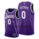Canotte Los Angeles Lakers Russell Westbrook NO 0 Citta 2021-22 Viola