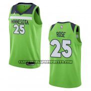 Canotte Minnesota Timberwolves Derrick Rose NO 25 Statement 2020-21 Verde