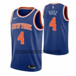 Canotte New York Knicks Derrick Rose NO 4 Icon Blu