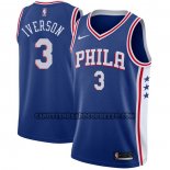 Canotte Philadelphia 76ers Allen Iverson NO 3 Icon Blu