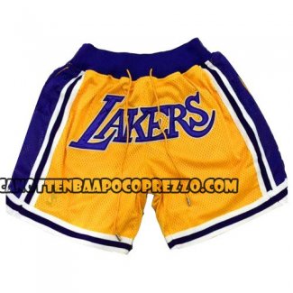 Pantaloncini Lakers Retro Giallo