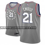 Canotte NBA 76ers Joel Embiid Ciudad 2018-19 Grigio