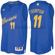 Canotte NBA Natale 2016 Klay Thompson Warriors Blu