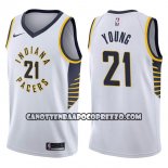 Canotte NBA Pacers Thaddeus Young Association 2017-18 Bianco