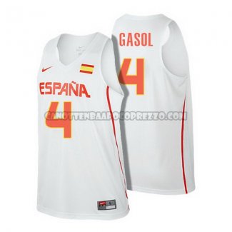 Canotte NBA Spagna Gasol 2016 Bianco