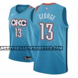 Canotte NBA Thunder Paul George Ciudad 2018-19 Blu