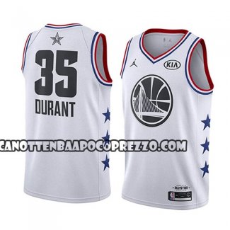Canotte All Star 2019 Golden State Warriors Kevin Durant Bianco