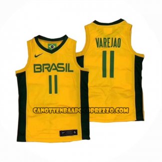 Canotte Brasile Anderson Varejao No 11 2019 FIBA Baketball World Cup Giallo