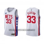 Canotte Brooklyn Nets Nic Claxton NO 33 Classic 2022-23 Bianco