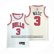 Canotte Chicago Bulls Dwyane Wade NO 3 Association 2021 Bianco