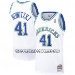 Canotte Dallas Mavericks Dirk Nowitzki NO 41 Mitchell & Ness 1998-99 Bianco