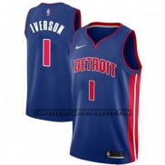 Canotte Detroit Pistons Allen Iverson NO 1 Icon Blu
