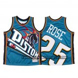 Canotte Detroit Pistons Derrick Rose Mitchell & Ness Big Face Blu