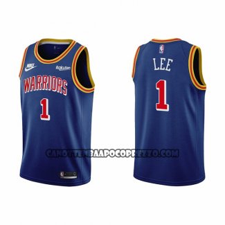 Canotte Golden State Warriors Damion Lee NO 1 75th Anniversary Blu
