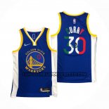 Canotte Golden State Warriors Stephen Curry NO 30 Icon Royal Special Messico Edition Blu