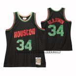 Canotte Houston Rockets Hakeem Olajuwon NO 34 Mitchell & Ness 1993-94 Nero