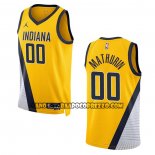 Canotte Indiana Pacers Bennedict Mathurin NO 00 Statement 2022-23 Giallo