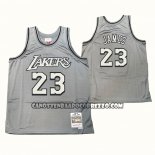 Canotte Los Angeles Lakers LeBron James NO 23 Mitchell & Ness 1996-97 Grigio