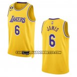 Canotte Los Angeles Lakers LeBron James NO 6 Icon 2022-23 Giallo