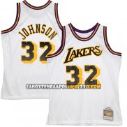 Canotte Los Angeles Lakers Magic Johnson NO 32 Mitchell & Ness1984-85 Bianco