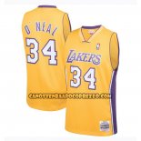 Canotte Los Angeles Lakers Shaquille O'neal Mitchell & Ness 1999-00 Giallo