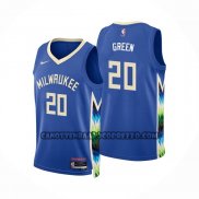 Canotte Milwaukee Bucks A. j. Green NO 20 Citta 2022-23 Blu