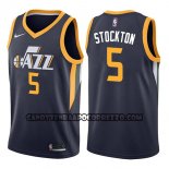 Canotte NBA Jazz David Stockton Icon 2017-18 Blu