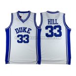 Canotte NBA NCAA Duke Blue Devils Hill Bianco