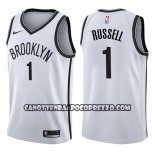 Canotte NBA Nets D'angelo Russell Association 2017-18 Bianco