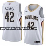 Canotte NBA Pelicans Alexis Ajinca Association 2018 Bianco