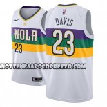 Canotte NBA Pelicans Anthony Davis Ciudad 2018-19 Bianco