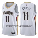 Canotte NBA Pelicans Jrue Holiday Association 2017-18 Bianco