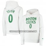 Felpa con Cappuccio Boston Celtics Jayson Tatum Bianco