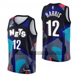 Canotte Brooklyn Nets Joe Harris NO 12 Citta 2023-24 Nero