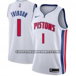 Canotte Detroit Pistons Allen Iverson NO 1 Association Bianco