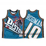 Canotte Detroit Pistons Dennis Rodman Mitchell & Ness Big Face Blu