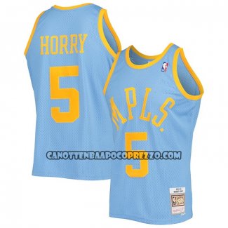 Canotte Los Angeles Lakers Robert Horry NO 5 Mitchell & Ness 2001-02 Blu